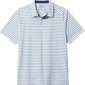 Commuter Polo-Blue_White Wide Stripe-S